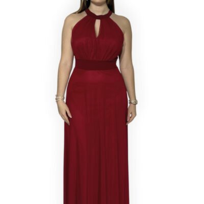 JÚLIA – Vestido largo de tul, con cuello halter